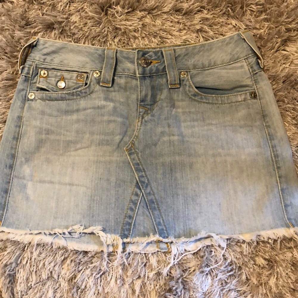 True Religion jean miniskirt